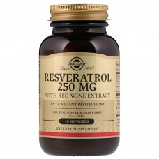 Ресвератрол Solgar Resveratrol, 250 mg, 30 Softgels