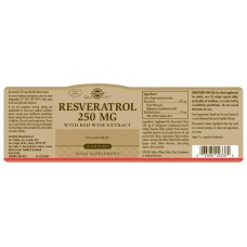 Ресвератрол Solgar Resveratrol, 250 mg, 30 Softgels