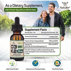 Вітамін D3+K2 Double Wood Vitamin D3 + K2 Liquid Drops 30 ml