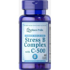 Комплекс В - стресс с витамином С Puritan's Pride Stress B-Complex with Vitamin C-500 Timed Releas 60 Capl Puritan's Pride