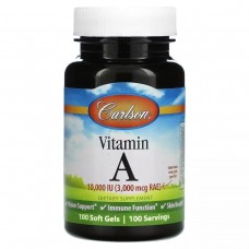 Витамин А Carlson Labs (Vitamin A) 10000 МЕ 100 желатиновых капсул