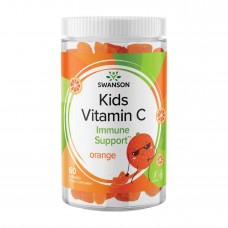Вітамін С, Kids Vitamin C Gummies - 60 gummies Orange Swanson