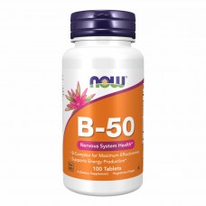 Комплекс вітамінів групи Б, B-50 - 100 tabs Now Foods