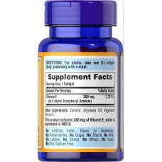 Вітамін Е Puritan's Pride Vitamin E-400 IU 50 Softgels  Puritan's Pride