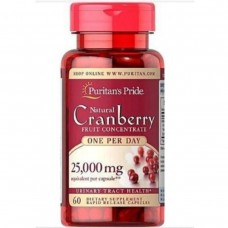 Клюква Puritan's Pride Cranberry Fruit Concentrate 25000 mg 60 Softgels Puritan's Pride