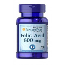 Фолиевая кислота Puritan's Pride Folic Acid  800 mcg 250tabl Puritan's Pride