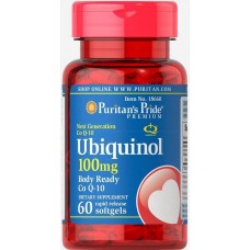 Убіхінол, Ubiquinol, Puritan's Pride, 100 мг, 60 капсул