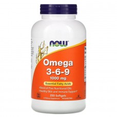 Омега 3-6-9 Now Foods (Omega 3-6-9) 1000 мг 250 капсул