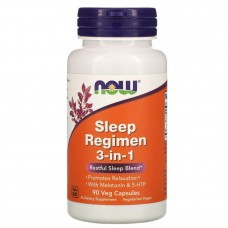 Добавка для підтримки сну 3 в одному Now Foods (Sleep Regimen 3-In-One) 90 вегетаріанських капсул