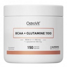 Аминокислота BCAA + глютамин, BCAA + GLUTAMINE, OstroVit, 5500 мг, 150 капсул