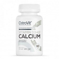 Витамин Д3 + витамин К2 + кальций, VITAMIN D3 + K2 + CALCIUM, OstroVit, 90 таблеток