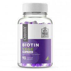 Биотин вегетарианский, BIOTIN VEGE, Ostrovit, 90 вегетарианских капсул