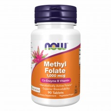 Метил Фолат, Methyl Folate 1000mcg - 90 tabs Now Foods