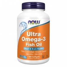 Ultra Omega-3 Fish Oil - 180 Softgels Now Foods