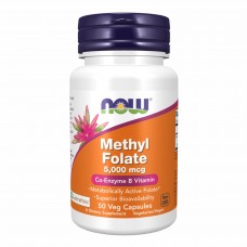 Метил Фолат, Methyl Folate 5000 mcg - 50 vcaps Now Foods