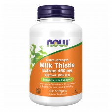 Силимарин (Расторопша) для печени, Silymarin Milk Thistle 450mg - 120 sgels Now Foods