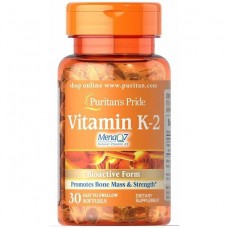 Вітамін К-2, Vitamin k-2 (Mena q7) 50mcg - 60softgels Puritans Pride
