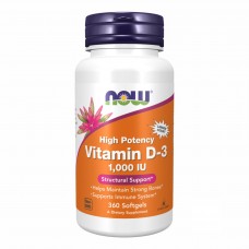 VIT D-3 1000 IU - 360 sgels Now Foods