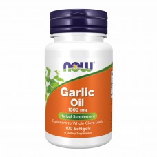 Часникова олія, Garlic Oil 1500mg - 100 софтгелей Now Foods