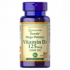 Вітамін Д3, Vitamin D3 5000 IU - 200caps Puritans Pride