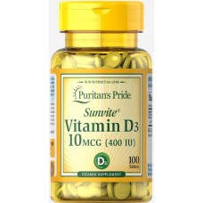 Вітамін Д3 Puritan's Pride (Vitamin D3) 400 МО 100 таблеток