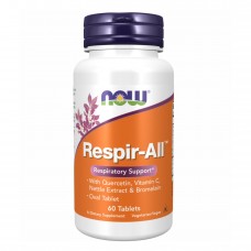 Поддержка дыхательной системы, Respir-All Allergy - 60 tabs Now Foods