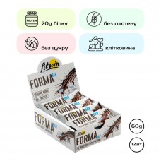 Протеиновые батончики, Forma Bar - 12x60g Chocolate FitWin
