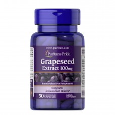 Экстракт виноградных косточек, Grapeseed Extract 100mg - 50caps Puritans Pride