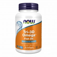 Омега з вітаміном Д3, Tri-3D Omega - 90 sgels Now Foods