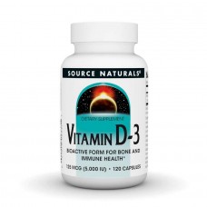 Vitamin D-3, 5,000 IU (125 mcg), 120 Capsules Source Naturals