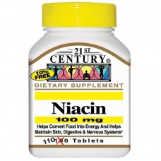 Вітамін В3, Niacin, 21st Century, 100 мг, 110 таблеток