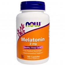 Мелатонін, Melatonin, Now Foods, 3 мг, 180 капсул Мелатонін, Melatonin, Now Foods, 3 мг, 180 капсул