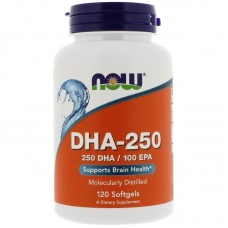Рыбий жир, DHA-250, Now Foods, 120 капсул