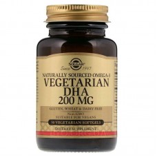 Naturally Sourced Omega-3, Vegetarian DHA 200 mg 50 Vegetarian Softgels Solgar