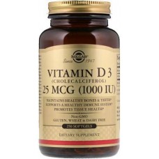 Вітамін Д3 Vitamin D3 1000 IU 250 soft Solgar