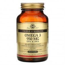 Омега-3 Solgar Omega-3 EPA & DHA, Triple Strength, 950 mg, 50 Softgels Solgar