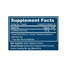 L-орнитин Haya Labs L-Ornithine 500 mg 60 Caps