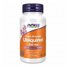Убихинол, Ubiquinol 200mg - 60 sgels Now Foods