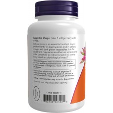 Бета-каротин Now Natural Beta Carotene 25,000 IU 180 softgels  NOW
