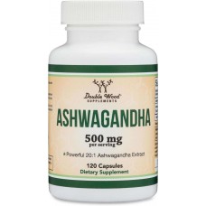 Экстракт ашваганды Double Wood Supplements Ashwagandha 20:1 Extract 500 mg 120 capsules