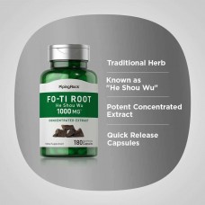 Екстракт Фо-ті Piping Rock Fo-Ti Root He-Shou-Wu 1000 mg 180 Quick Release Capsules  Piping Rock