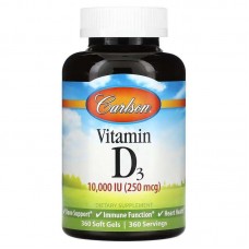 Витамин D3 Carlson Labs Vitamin D3 10000 IU 360 soft gels  Carlsson
