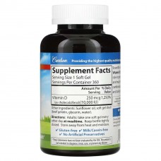 Витамин D3 Carlson Labs Vitamin D3 10000 IU 360 soft gels  Carlsson