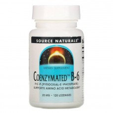 Вітамін B-6 з коферментами, Coenzymated B-6, Source Naturals, 25 мг під язик, 120 таблеток