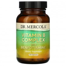Вітаміни групи В з бенфотіаміна Dr. Mercola (Vitamin B Complex) 60 капсул