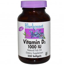 Вітамін Д3 Bluebonnet Nutrition (Vitamin D3) 1000 МО 250 капсул