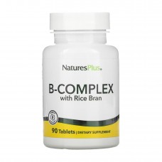 Комплекс Вітамінів Групи B з Рисовими Висівками, B-Complex with Rice Bran - 90 tabs Nature's Plus