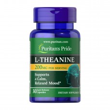L-Теанин, L-Theanine 200 mg - 30 caps Puritans Pride