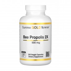 Бджолиний прополіс, Bee Propolis 2X 500mg - 240 caps California Gold Nutrition