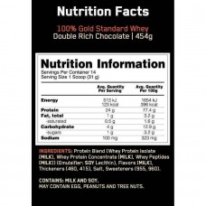 Протеин Optimum Nutrition 100% Whey Gold Standard EU 450g (Double Rich Chocolate)  Optimum Nutrition